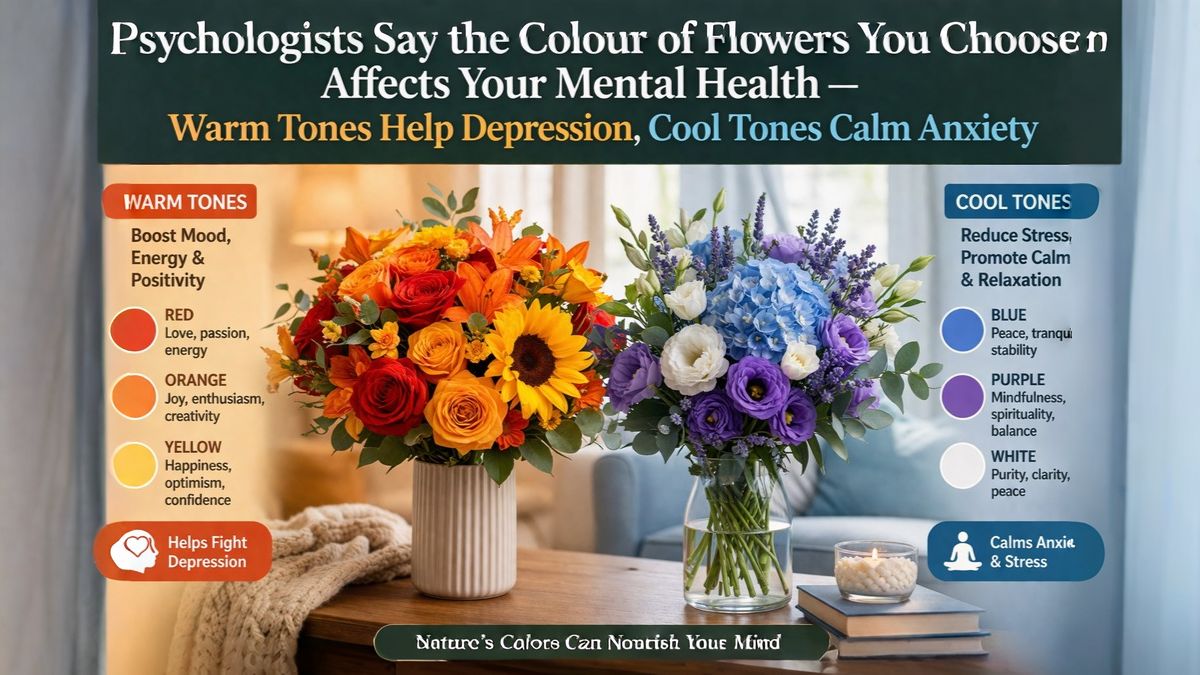 Psychologists Say the Colour of Flowers You Choose Affects Your Mental Health — Warm Tones Help Depression, Cool Tones Calm Anxiety