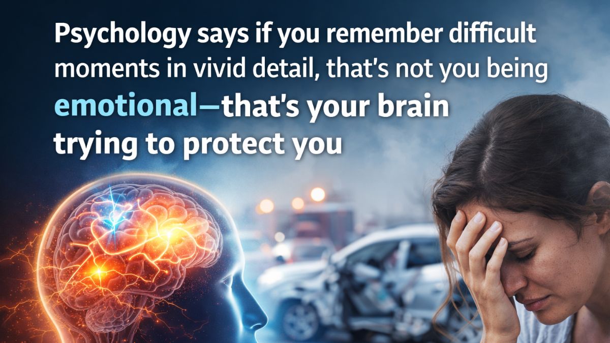 Psychology says if you remember difficult moments in vivid detail, that’s not you being emotional—that’s your brain trying to brain protect you