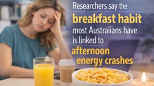 Researchers say the breakfast habit most Australians have is linked to afternoon energy crashes
